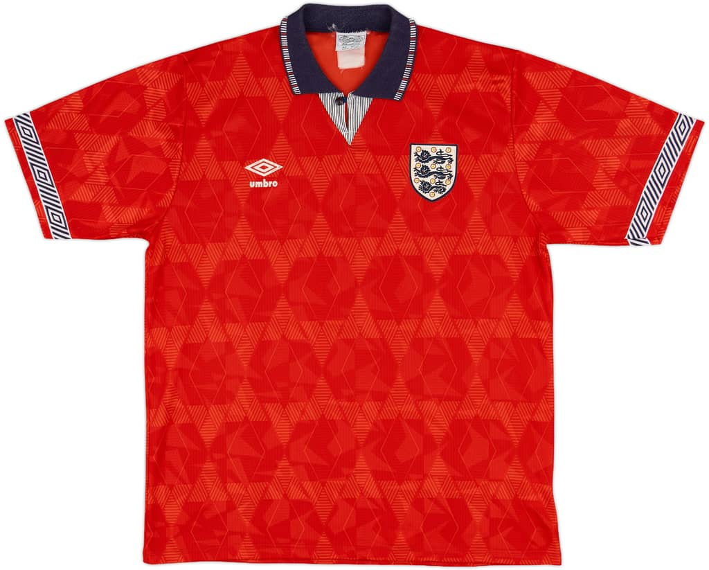 1990-93 England Away Shirt - 7/10 - (L)