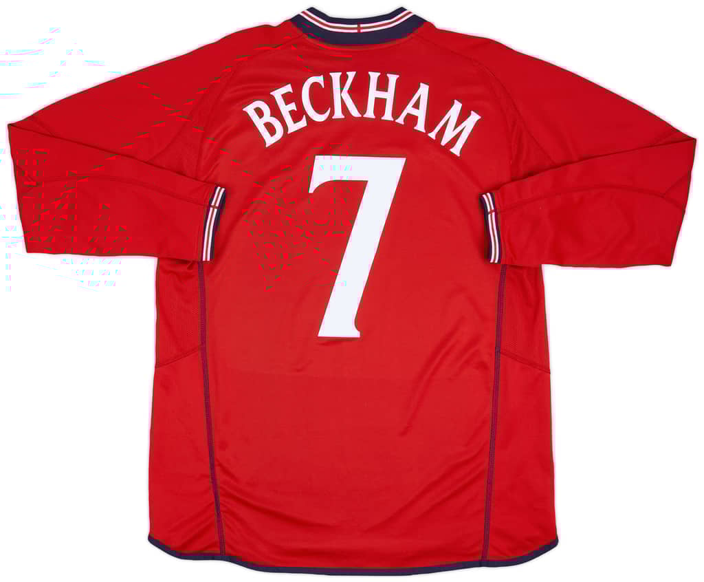 2002-04 England Away L/S Shirt Beckham #7