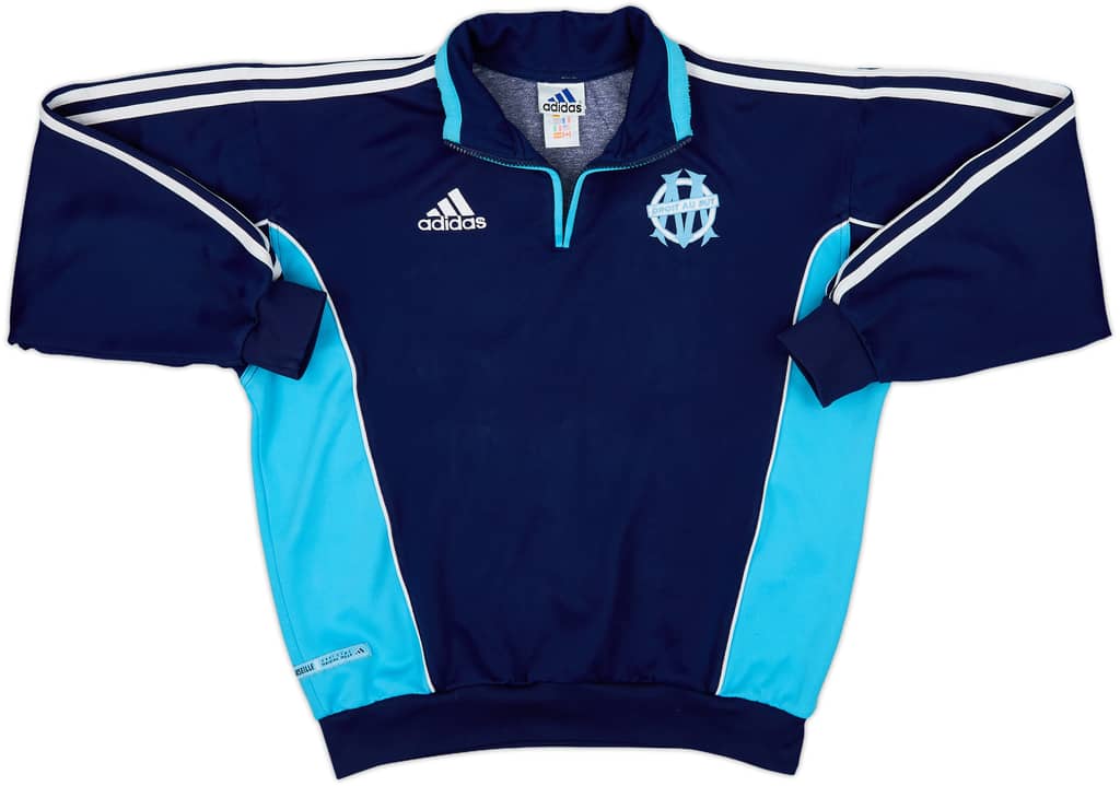 2000-01 Olympique Marseille adidas 1/4 Zip Sweat Top - 5/10 - (S/M)