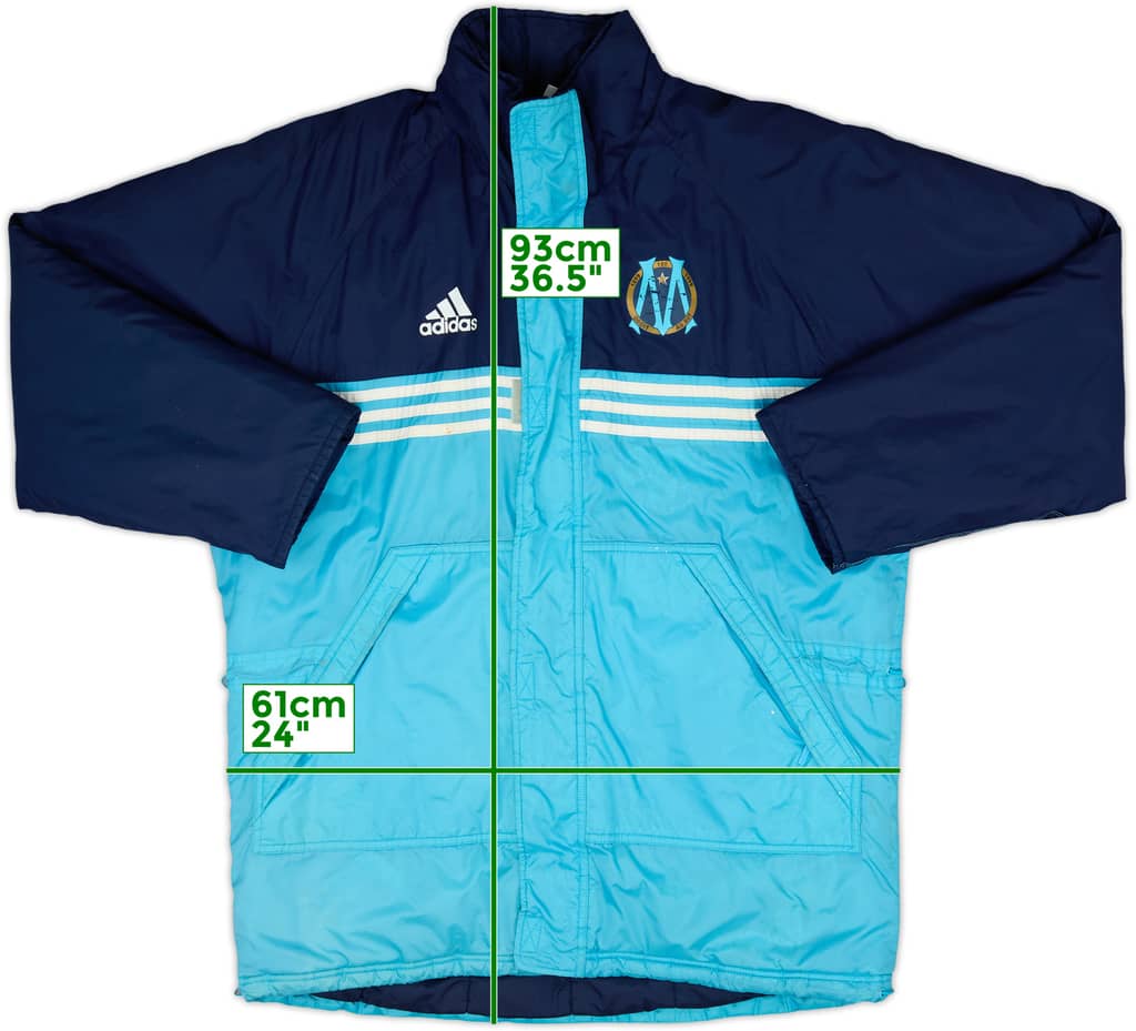 1999-00 Olympique Marseille adidas Bench Coat - 5/10 - (M/L)