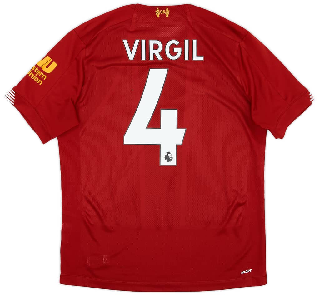 2019-20 Liverpool Home Shirt Virgil #4 - 8/10 - (S)