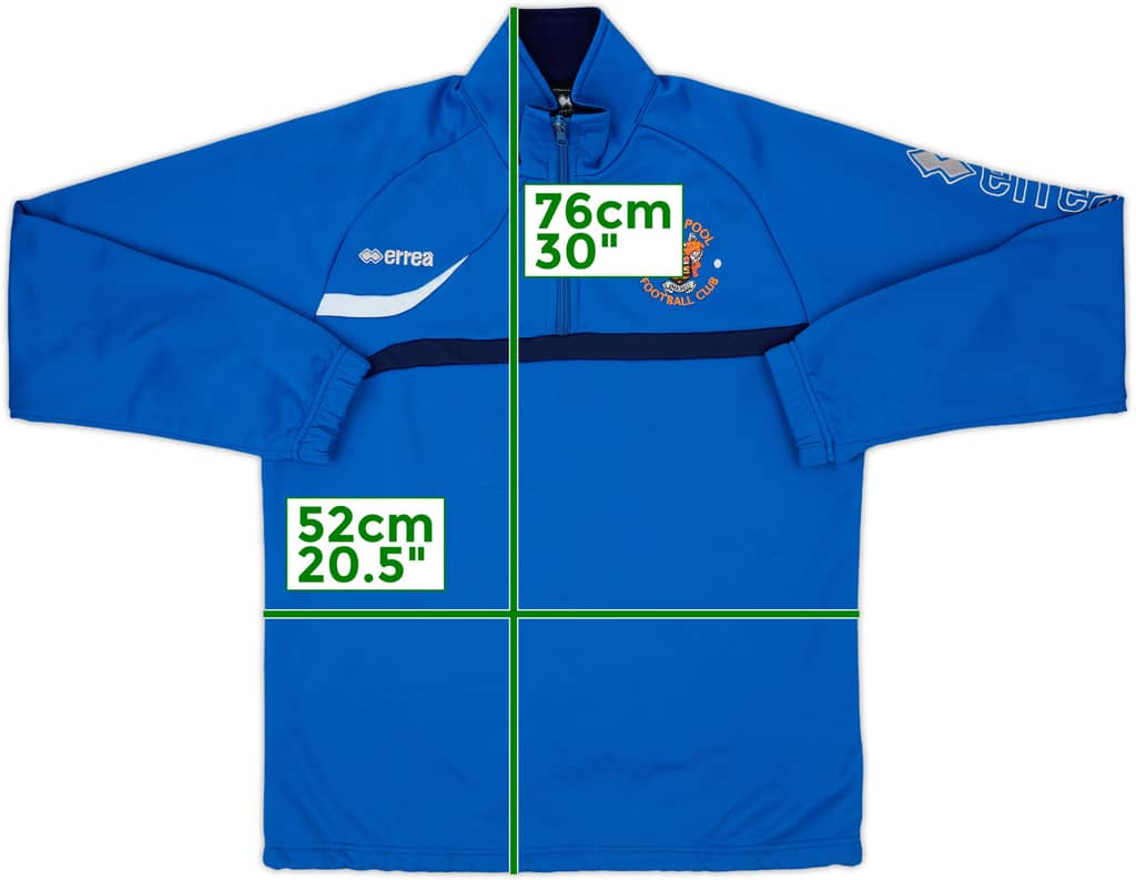 2014-15 Blackpool Errea 1/4 Zip Track Jacket - 8/10 - (S)