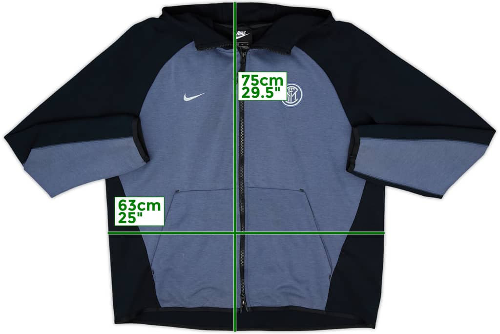 2018-19 Inter Milan Nike Hooded Track Jacket - 8/10 - (XL)