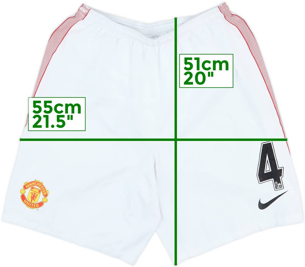 2012-13 Manchester United Match Issue Home Shorts #4 (Jones)