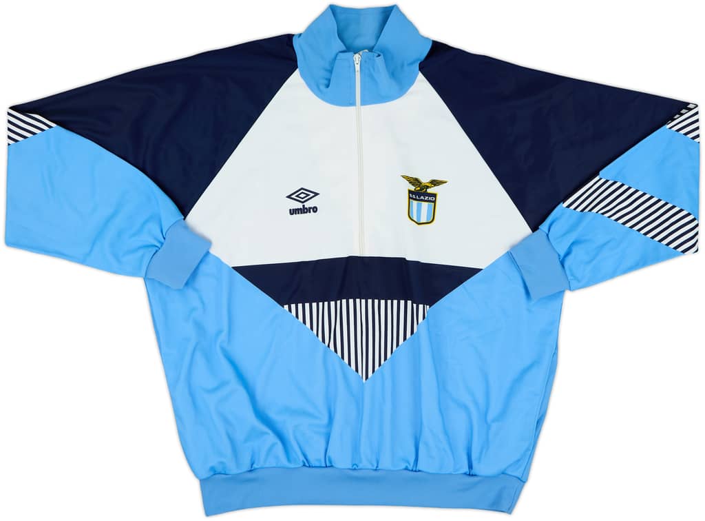 1990-92 Lazio Umbro 1/2 Zip Track Jacket - 9/10 - (L)