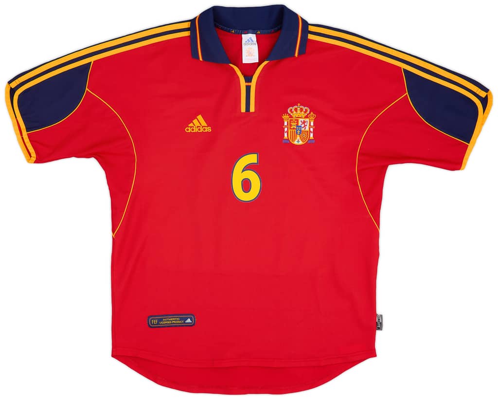 1999-02 Spain Home Shirt Hierro #6