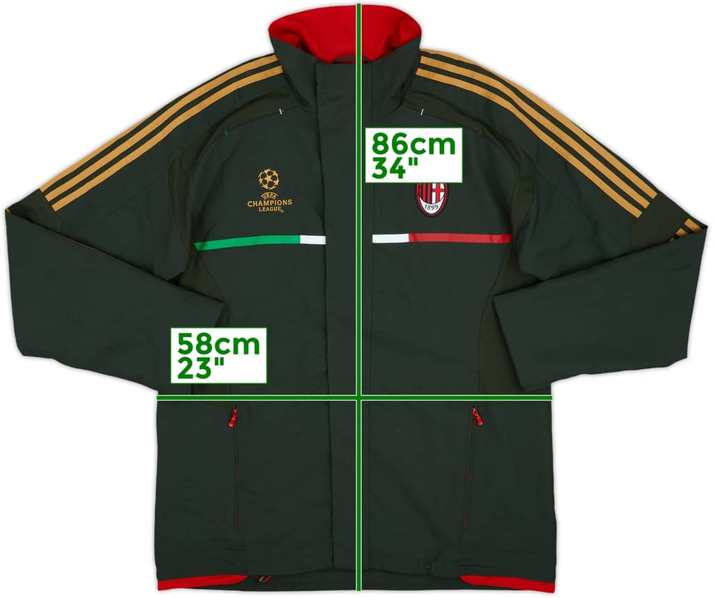 2011-12 AC Milan adidas CL Track Jacket - 9/10 - (L/XL)