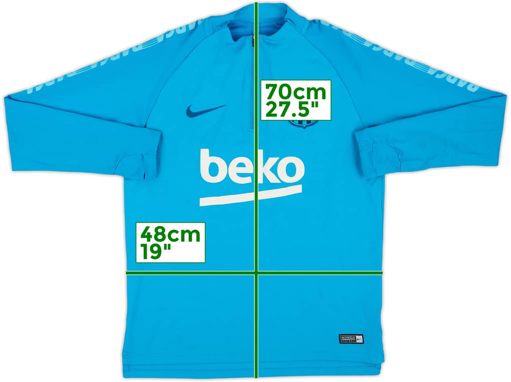 2019-20 Barcelona Nike 1/4 Zip Drill Top - 7/10 - (M)