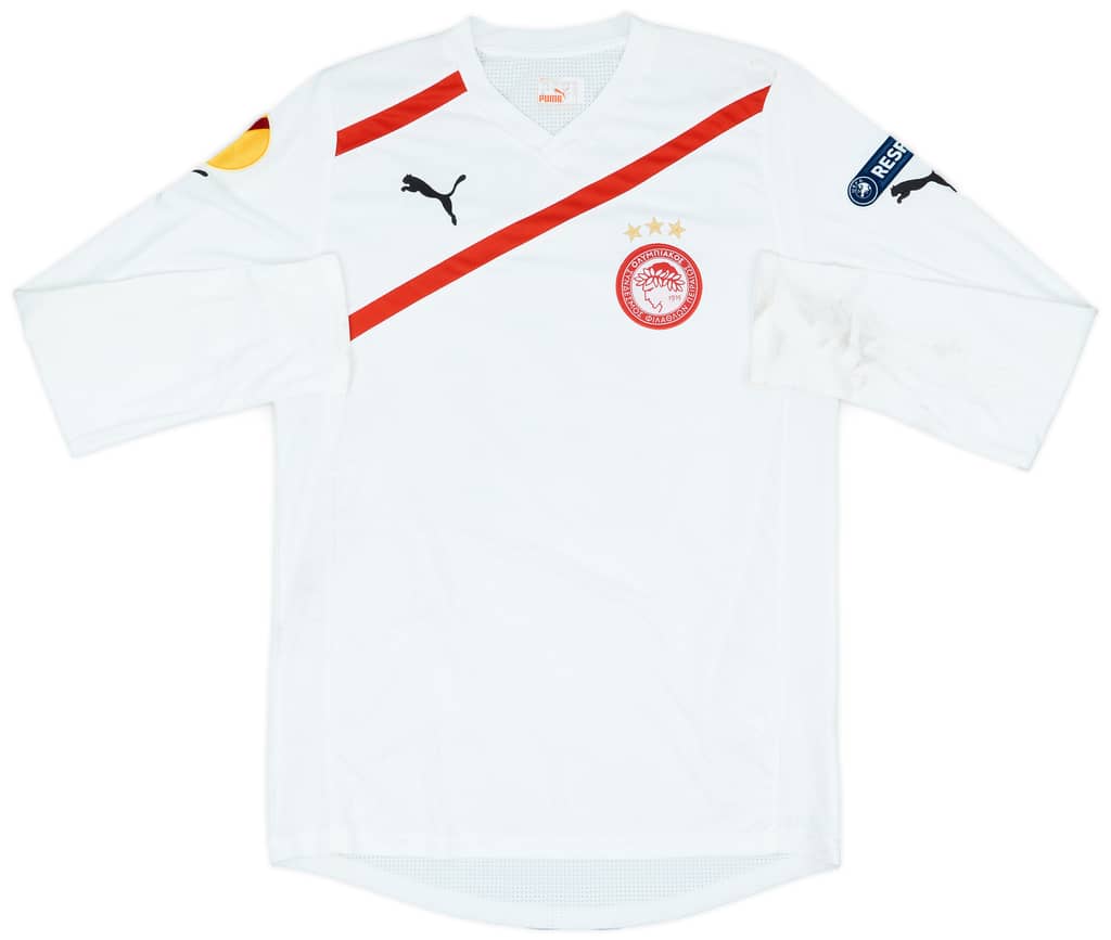 2011-12 Olympiakos Match Issue Europa League Away L/S Shirt Mirallas #14