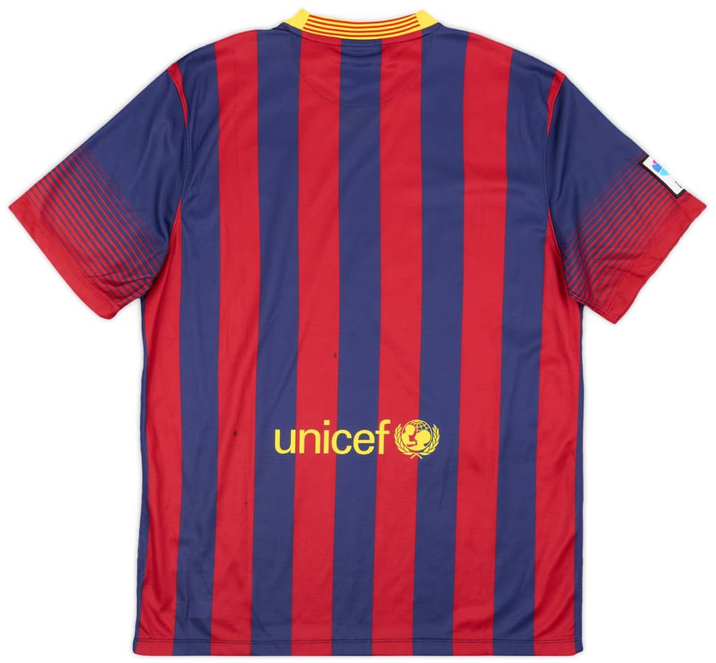2013-14 Barcelona Signed Home Shirt (L)