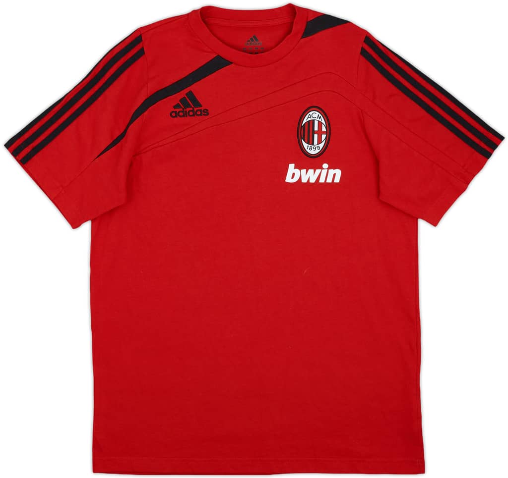 2009-10 AC Milan adidas Cotton Tee - 9/10 - (M)