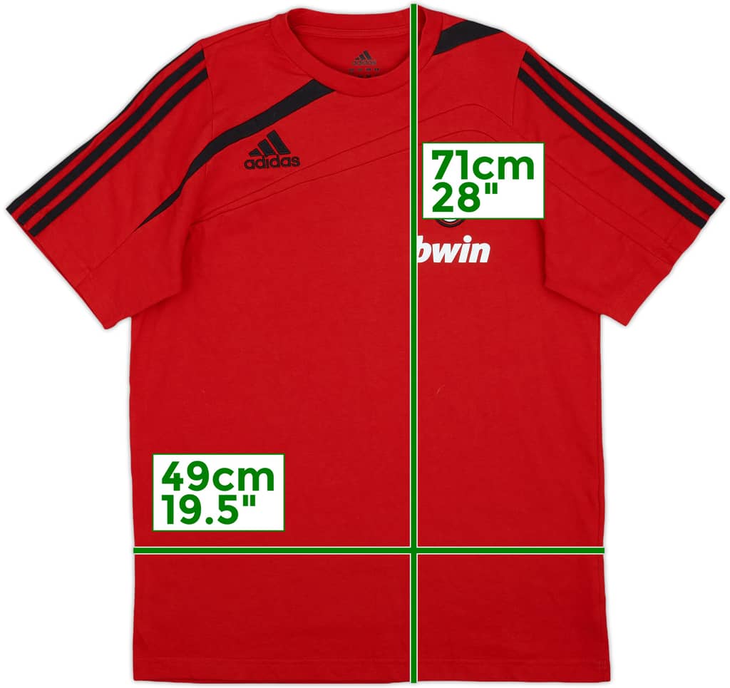 2009-10 AC Milan adidas Cotton Tee - 9/10 - (M)