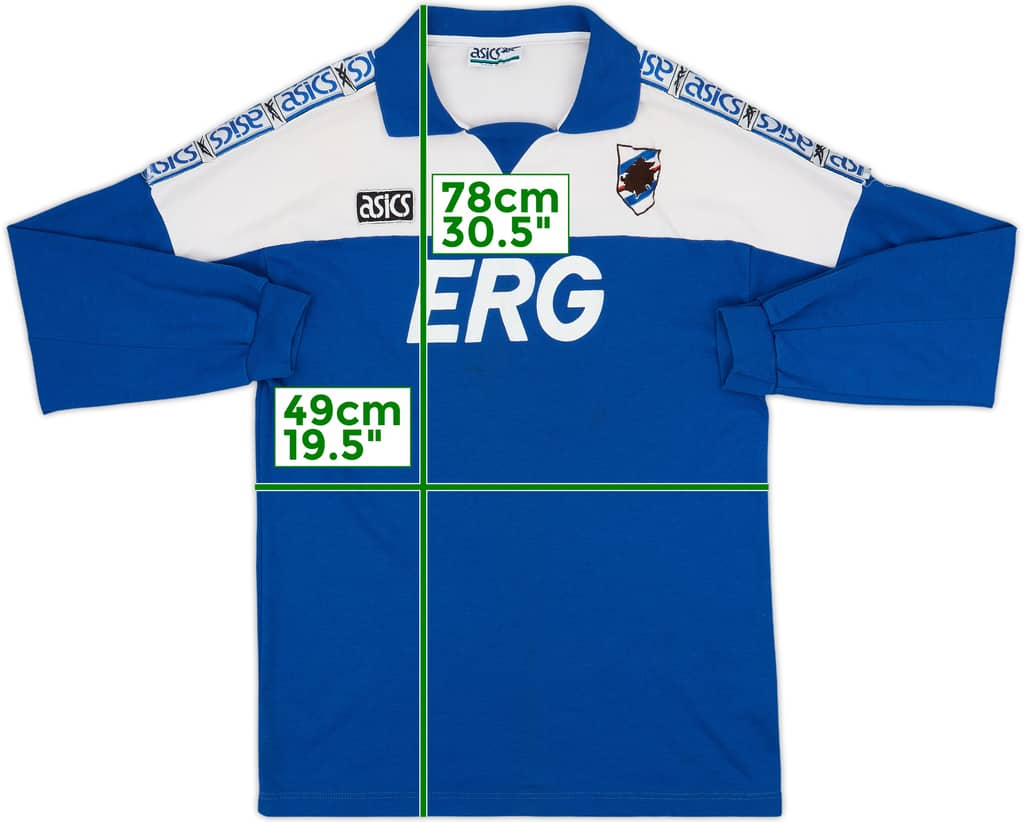 1992-94 Sampdoria Asics Training L/S Shirt - 6/10 - (XL)
