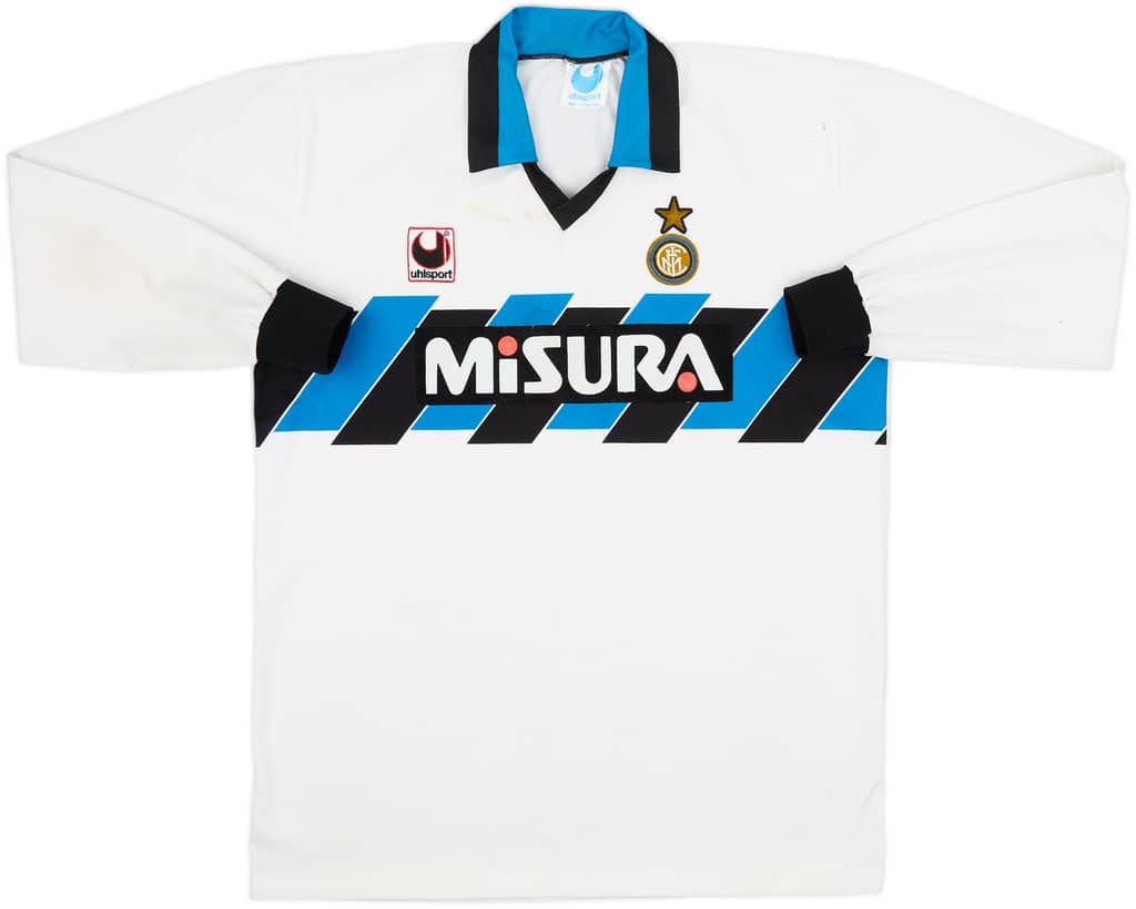 1990-91 Inter Milan Away L/S Shirt - 5/10 - (XL)
