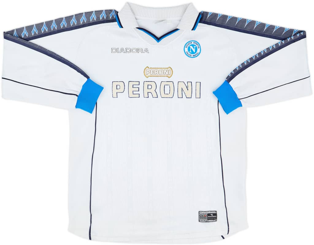 2000-01 Napoli Away L/S Shirt - 4/10 - (XL)