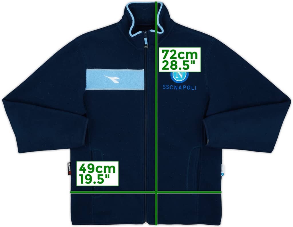 2002-03 Napoli Diadora Fleece Track Jacket - 8/10 - (S)