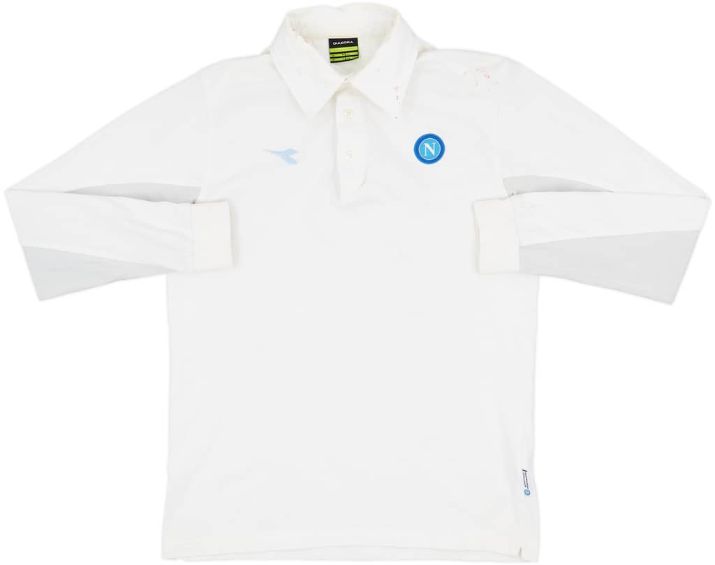 2001-02 Napoli Diadora Polo L/S Shirt - 4/10 - (S)