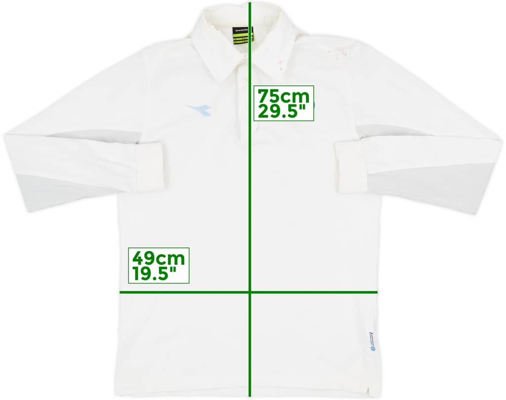 2001-02 Napoli Diadora Polo L/S Shirt - 4/10 - (S)