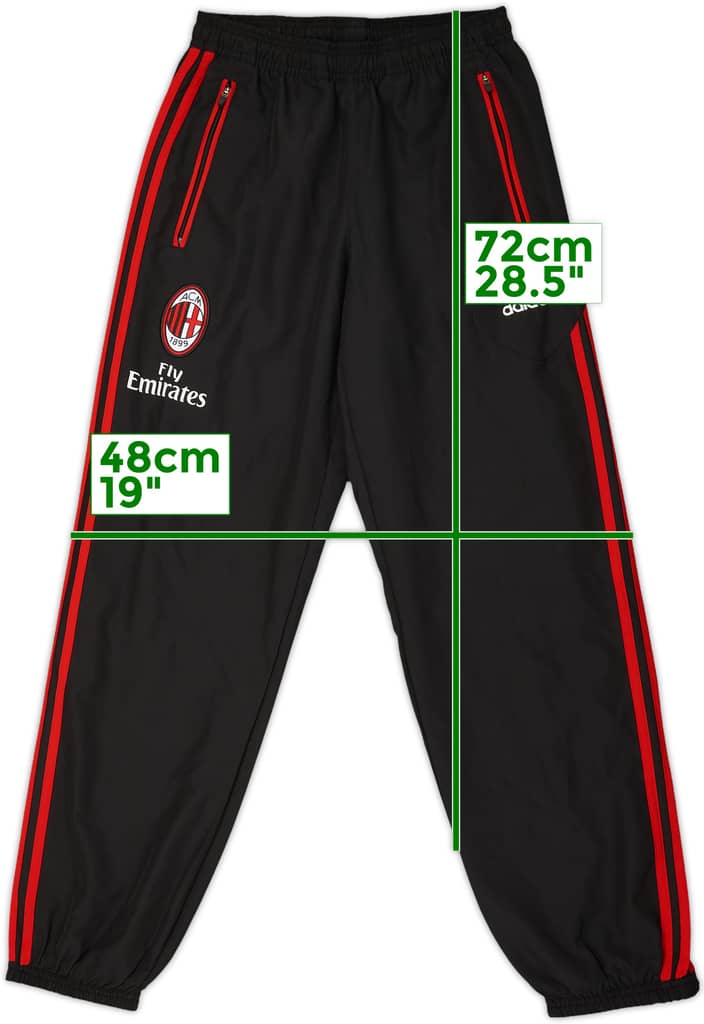 2012-13 AC Milan adidas Track Pants/Bottoms - 9/10 - (S)