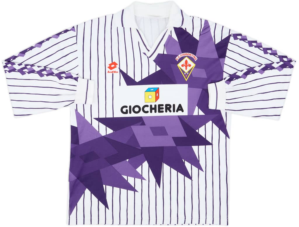 1991-92 Fiorentina Away L/S Shirt - 8/10 - (L)