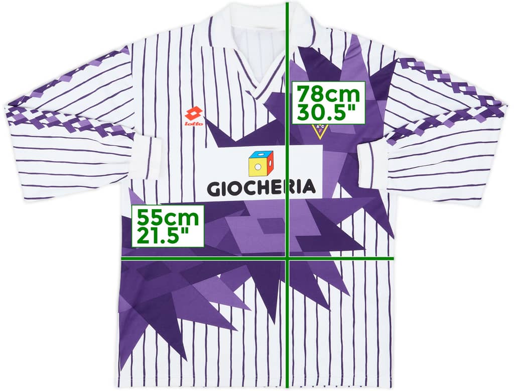 1991-92 Fiorentina Away L/S Shirt - 8/10 - (L)