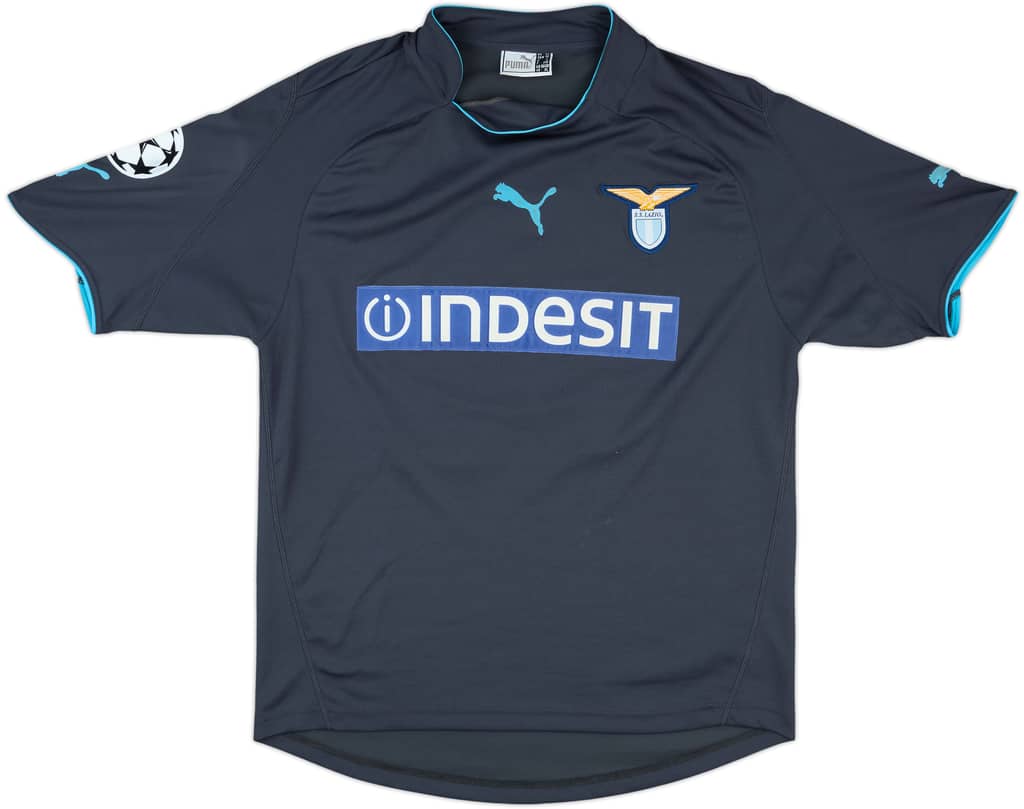 2003-04 Lazio Match Issue Champions League Signed Third Shirt Stam #31