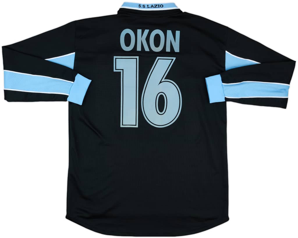 1998-99 Lazio Match Issue Away L/S Shirt Okon #16