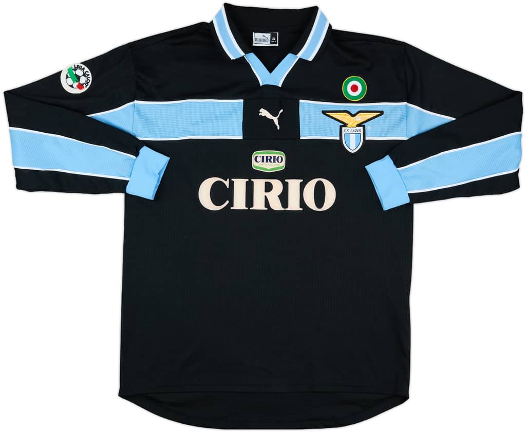 1998-99 Lazio Match Issue Away L/S Shirt Okon #16