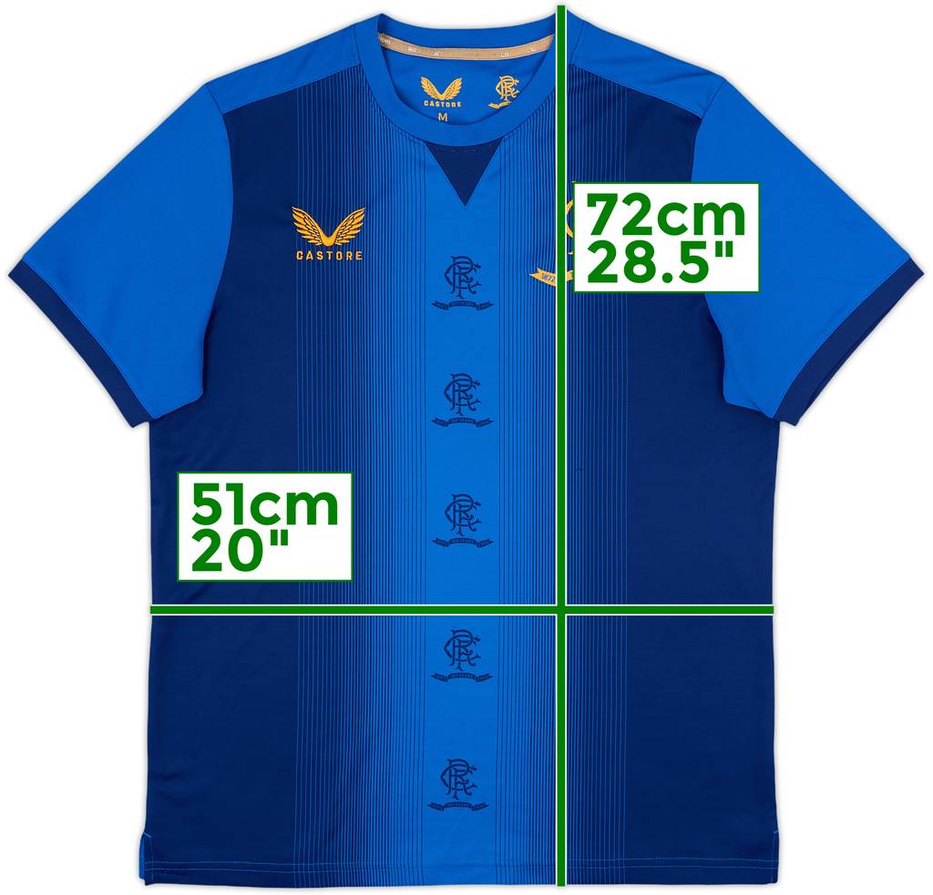 2021-22 Rangers Castore '150 Years Anniversary' Training Shirt - 9/10 - (M)