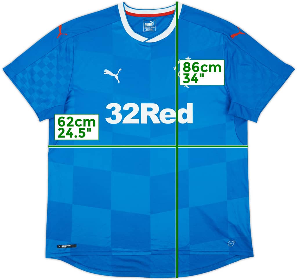 2016-18 Rangers Home Shirt - 10/10 - (XXL)