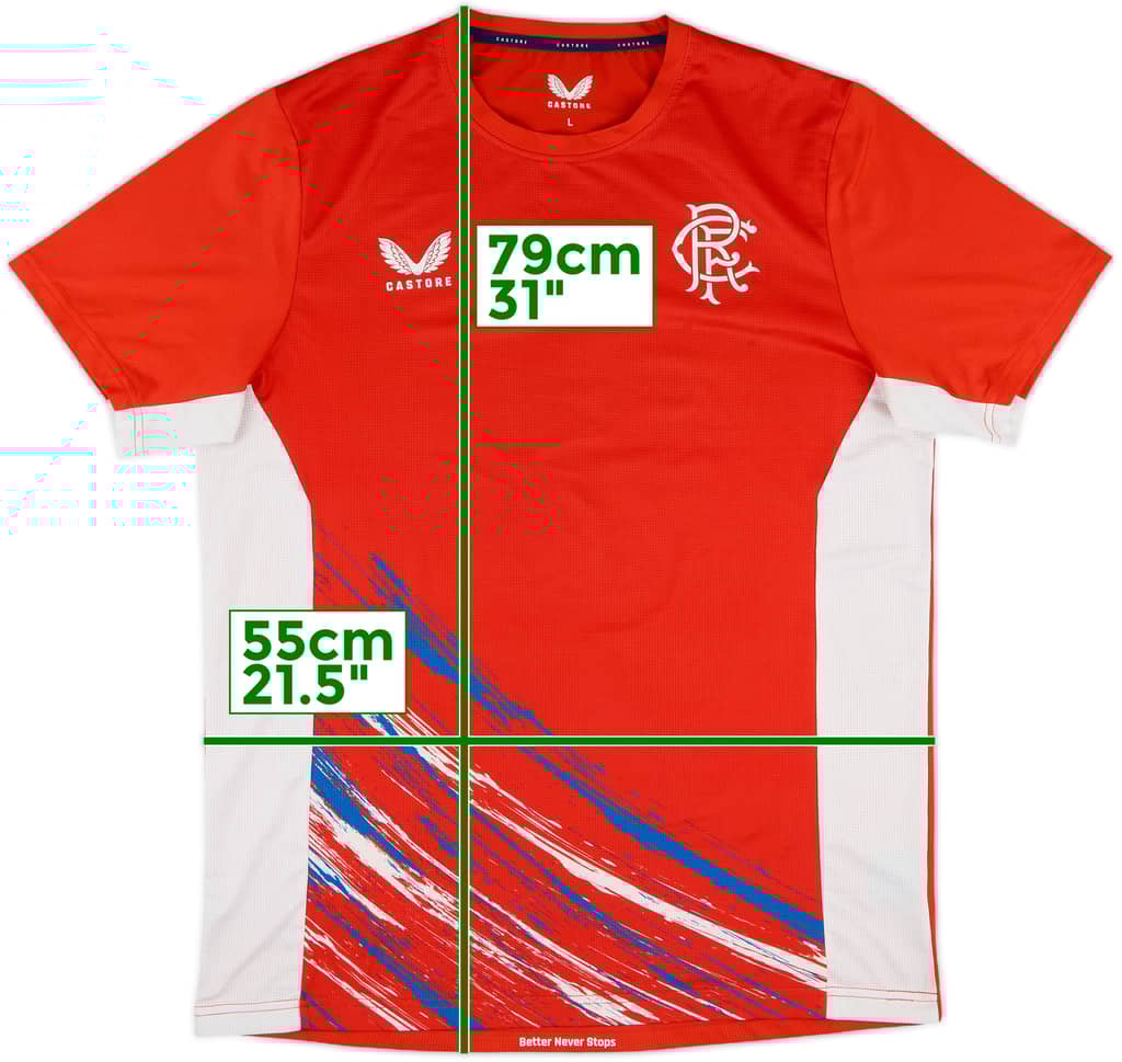 2022-23 Rangers Castore Training Shirt - 8/10 - (L)