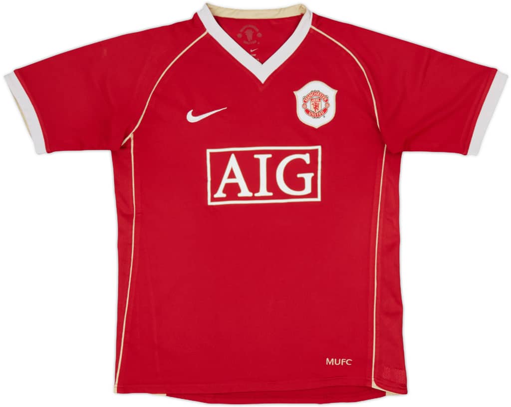 2006-07 Manchester United Home Shirt - 7/10 - (L.Boys)