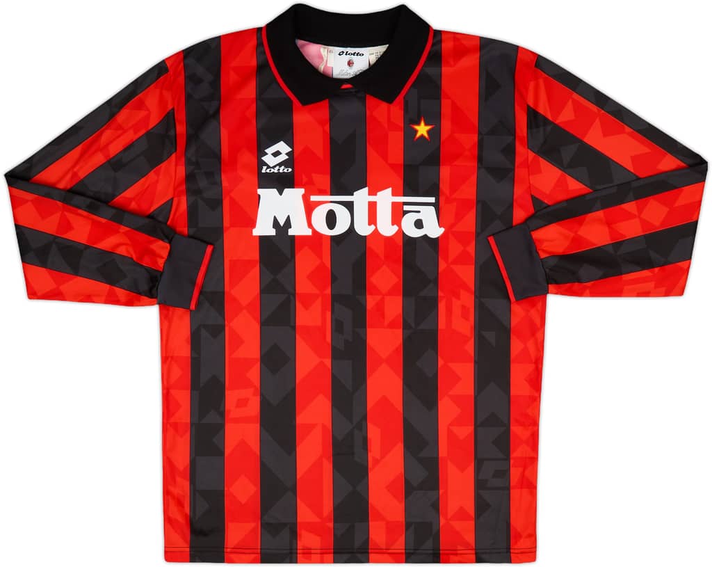 1993-94 AC Milan Home L/S Shirt - 10/10 - (XL)