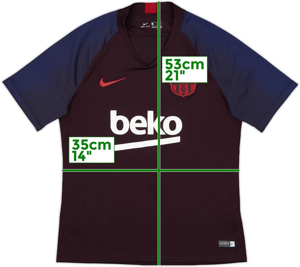 2019-20 Barcelona Nike Training Shirt - 8/10 - (L)