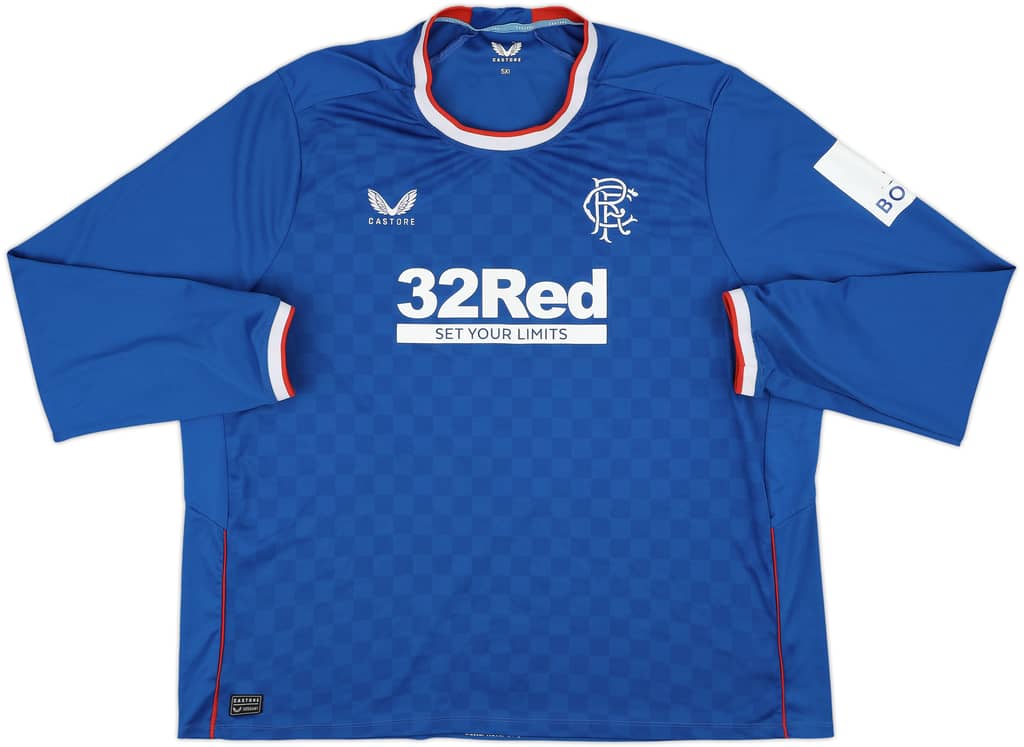 2022-23 Rangers Home L/S Shirt - 6/10 - (5XL)