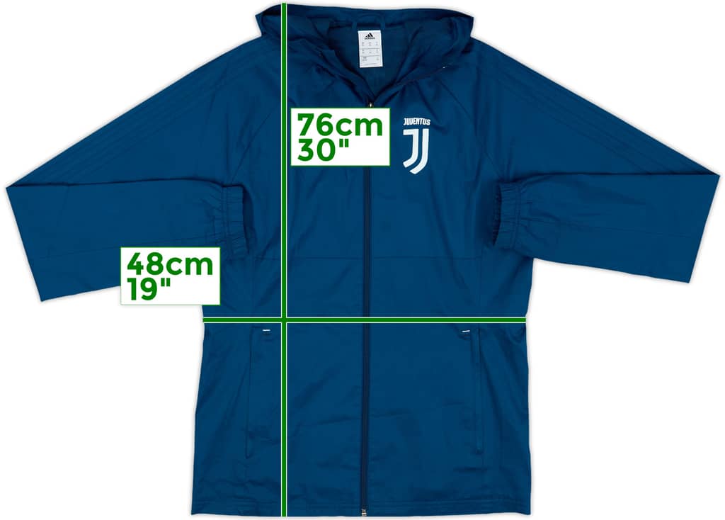 2017-18 Juventus adidas Hooded Rain Jacket - 10/10 - (XS)