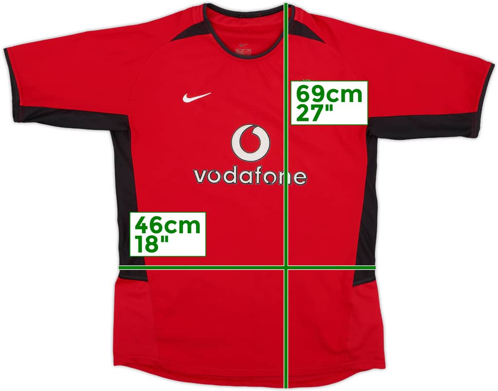 2002-04 Manchester United Home Shirt - 9/10 - (XL.Boys)