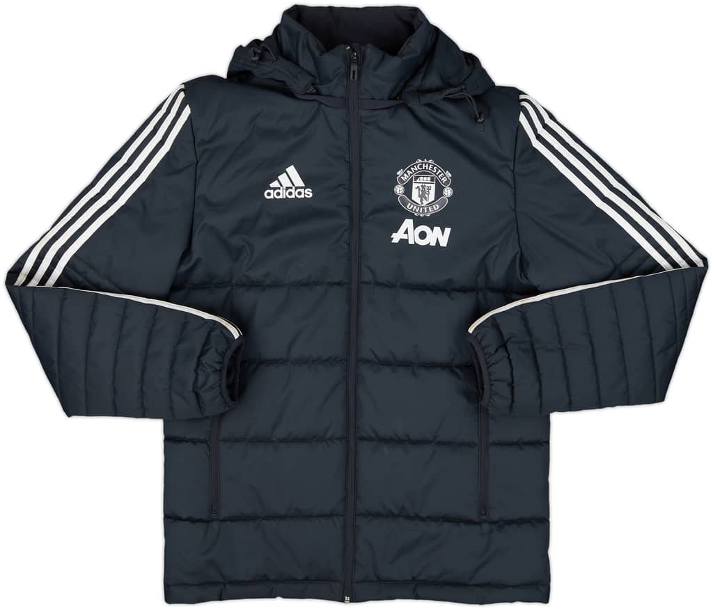 2017-18 Manchester United adidas Padded Bench Coat - 8/10 - (S)