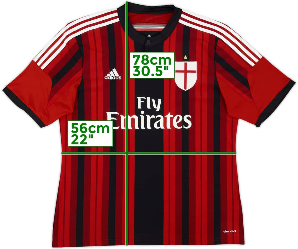 2014-15 AC Milan Home Shirt - 10/10 - (XL)