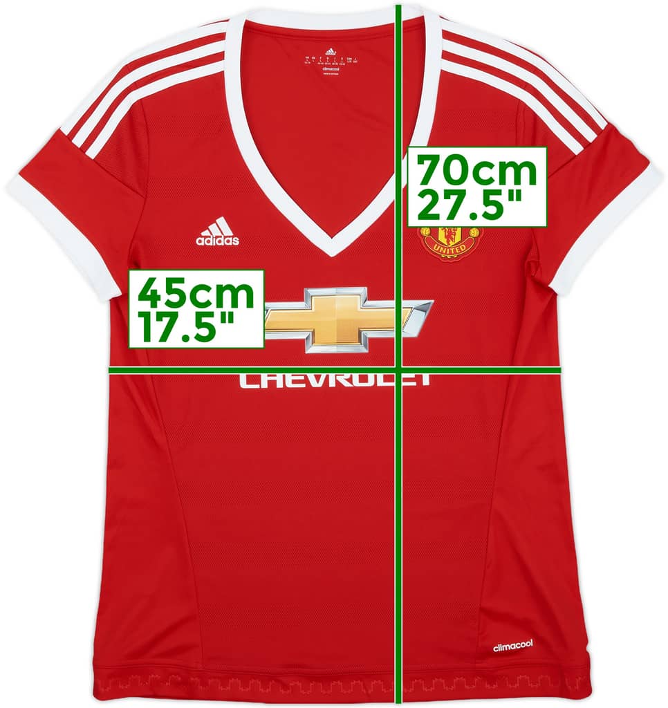 2015-16 Manchester United Home Shirt - 8/10 - (Women's L)