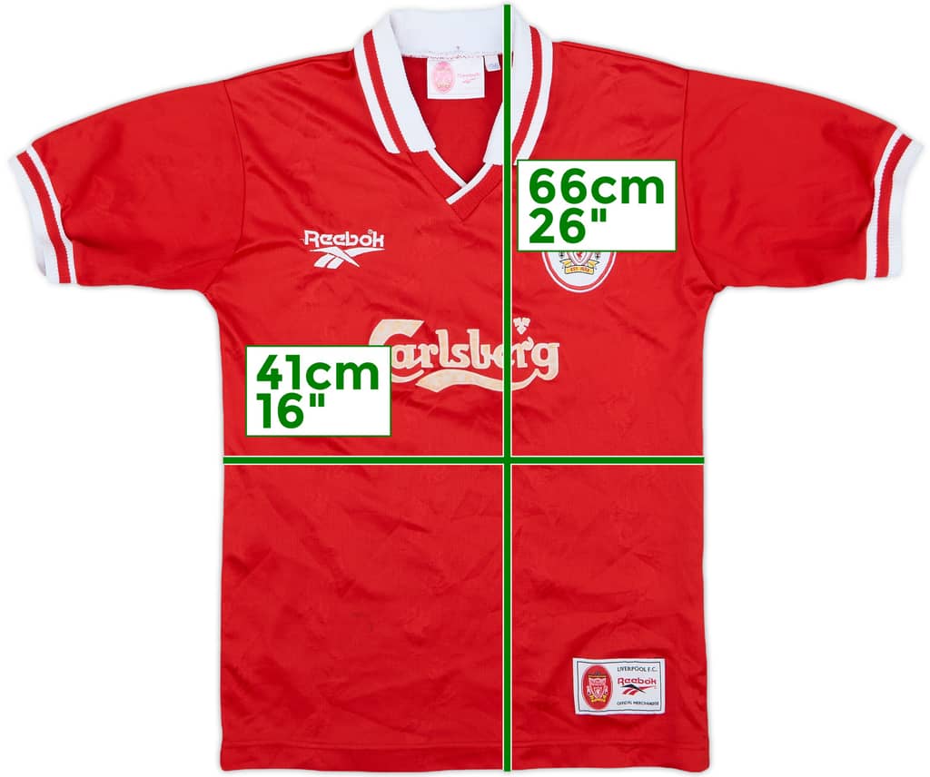 1996-98 Liverpool Home Shirt - 7/10 - (Y)