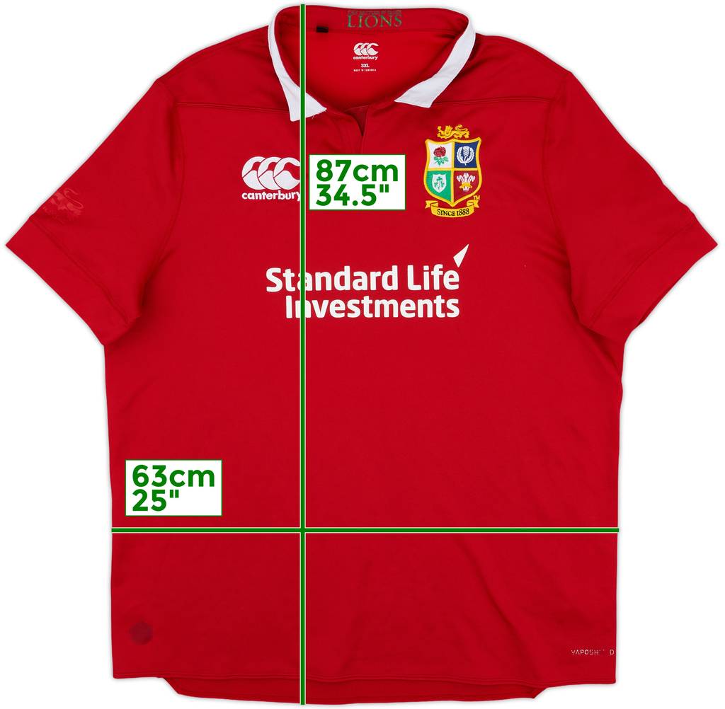 2017 British & Irish Lions Rugby Home Shirt - 8/10 - (3XL)