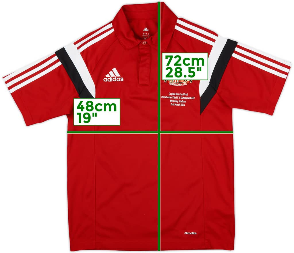 2013-14 Sunderland adidas Capital One Cup Final Polo Shirt - 10/10 - (S)