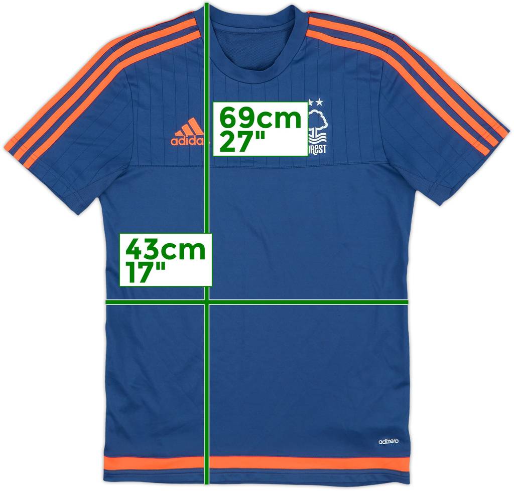 2015-16 Nottingham Forest adizero Training Shirt - 9/10 - (S)