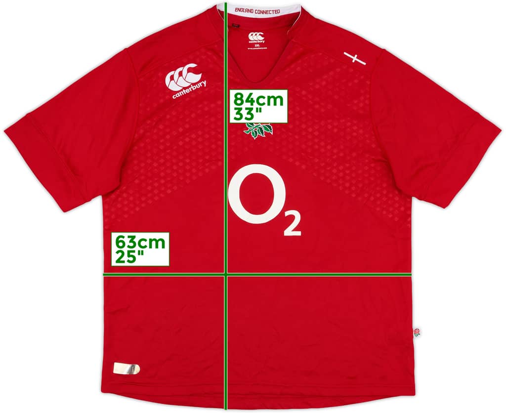 2014-15 England Rugby Away Shirt - 9/10 - (XXL)