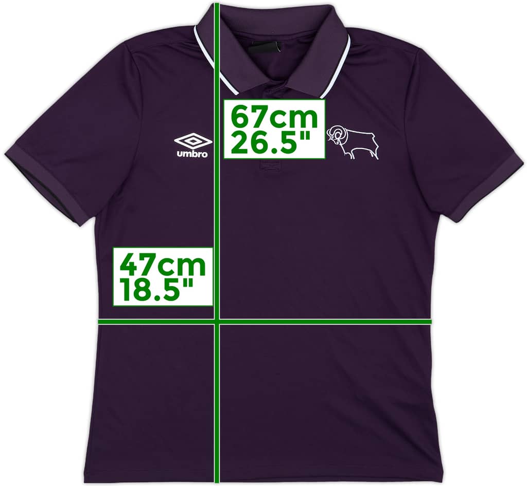 2018-19 Derby County Umbro Polo Shirt - 8/10 - (M)