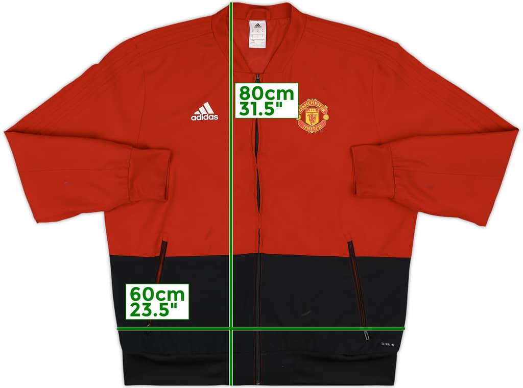 2018-19 Manchester United adidas Track Jacket - 7/10 - (XL)