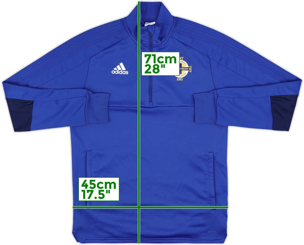 2017-18 Northern Ireland adidas 1/4 Zip Training Top - 8/10 - (M)