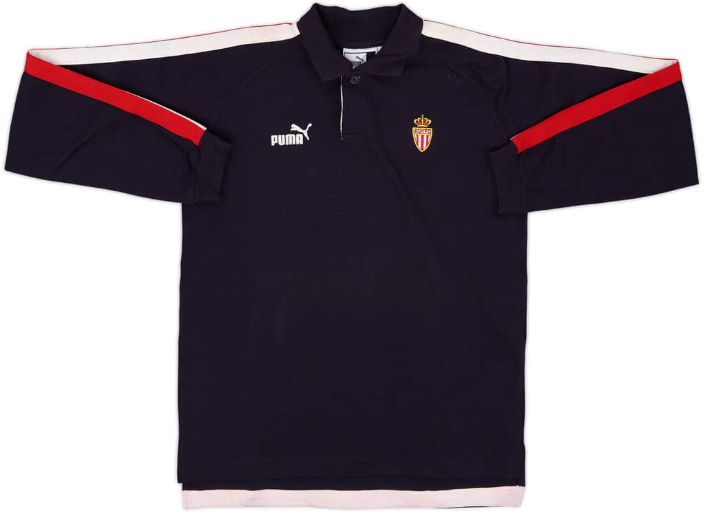 2001-02 Monaco Puma Polo L/S Shirt - 8/10 - (M)