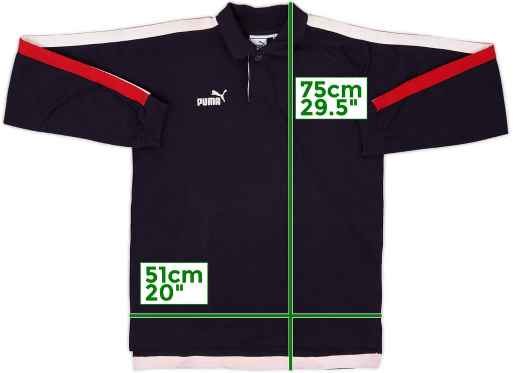 2001-02 Monaco Puma Polo L/S Shirt - 8/10 - (M)
